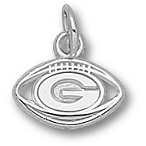 Pierced ""G"" Football Pendant Green Bay Sterling Silver