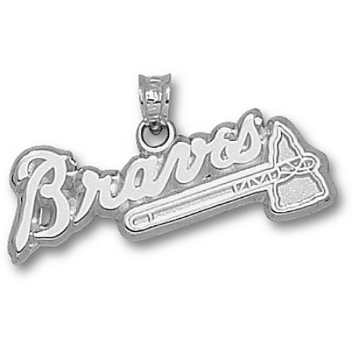 Atlanta Braves ""Braves"" with T Hawk Pendant Mlb Jewelry