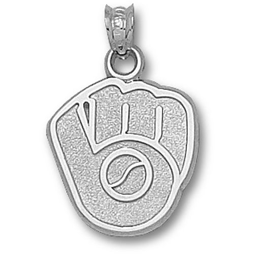 Sterling Silver Milwaukee Brewers Glove Pendant - Mlb Jewelry
