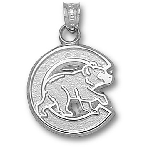 Chicago Cubs ""C"" with Bear Pendant - Mlb Jewelry