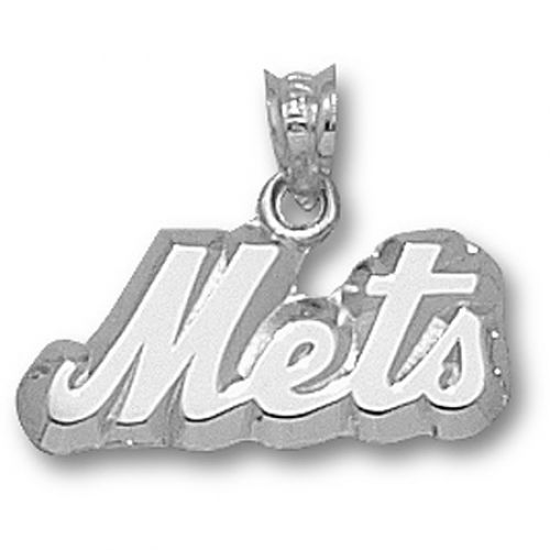 New York Mets ""Mets"" Pendant Sterling Silver