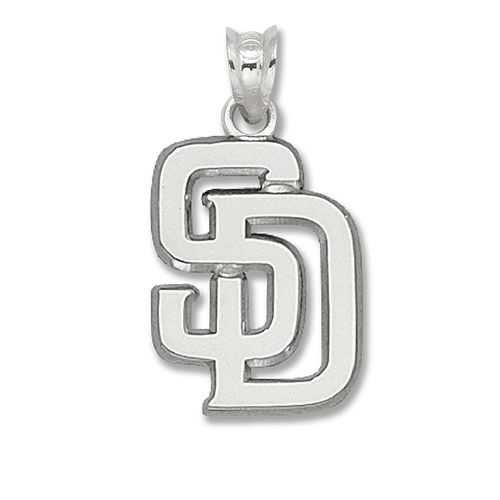 San Diego Padres New ""Sd"" Pendant Sterling Silver
