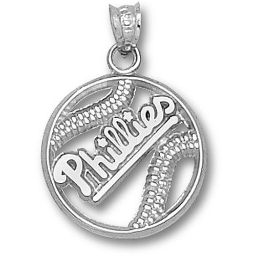 Philadelphia ""Phillies"" Baseball Pendant - 925 Silver