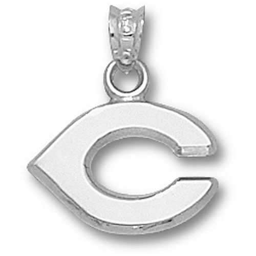 Cincinnati Reds ""C"" Polished Pendant Sterling Silver