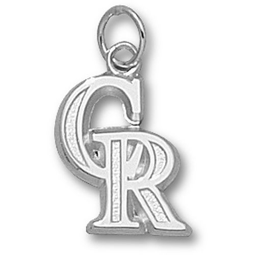 Colorado Rockies ""Cr"" Pendant Sterling Silver