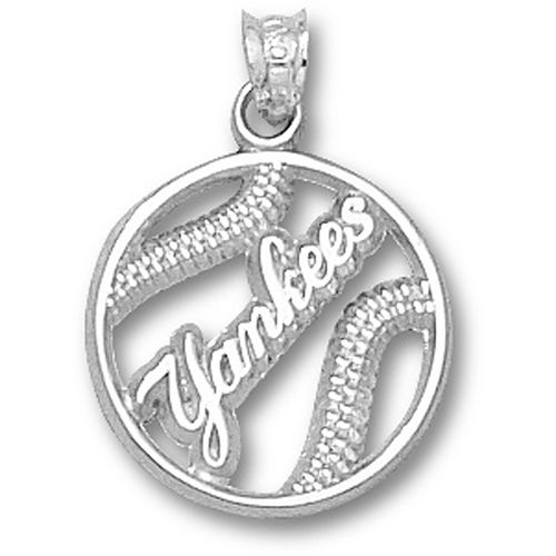 New York ""Yankees"" Baseball Pendant Sterling Silver