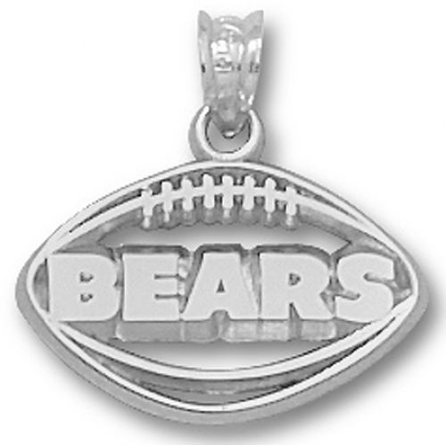 Nfl Chicago Bears Pierced Football Pendant 925 Silver