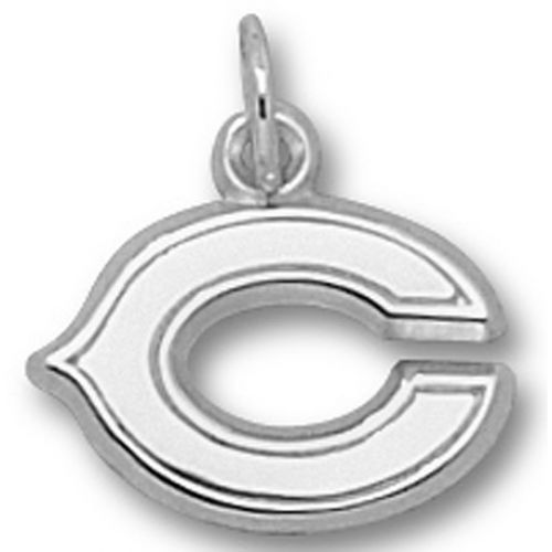 Nfl Chicago Bears Medium ""C"" Pendant - Sterling Silver