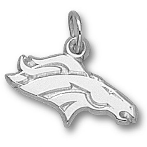 Nfl Denver Broncos Medium 2-D Logo Pendant 925 Silver