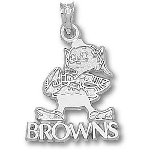 Nfl Cleveland Browns Brownie Logo Pendant 925 Silver