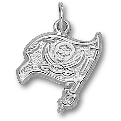 Nfl Tampa Bay Buccaneers Flag Pendant - Sterling Silver