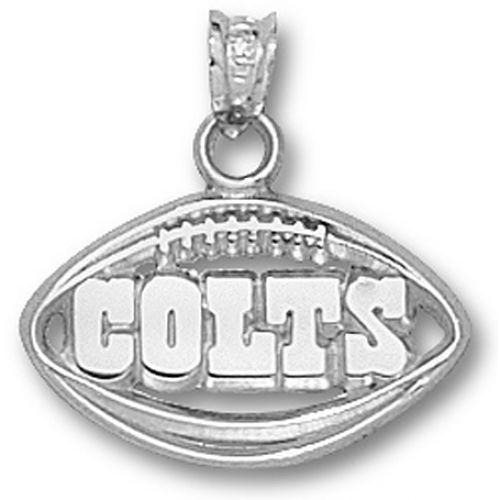 Nfl Indianapolis Colts Pierced Football Pendant Silver