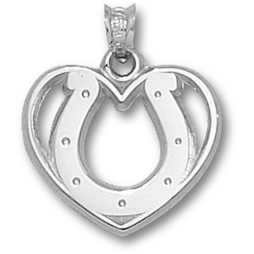 Nfl Indianapolis Colts Logo Heart Pendant 925 Silver
