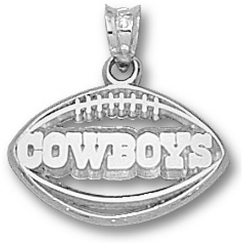 Nfl Dallas Cowboys Pierced Football Pendant 925 Silver