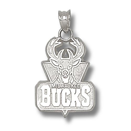 Sterling Silver - Milwaukee Bucks New Logo Pendant