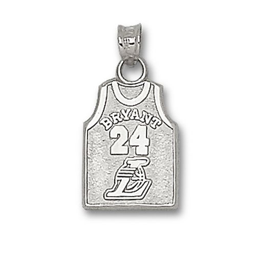 Sterling Silver - Lakers ""Bryant"" #24 Jersey Pendant