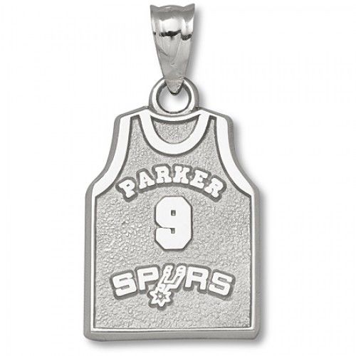 Silver - San Antonio Spurs ""Parker"" #9 Jersey Pendant