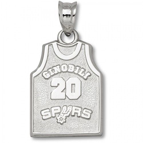 Silver San Antonio Spurs ""Ginobili"" #20 Jersey Pendant