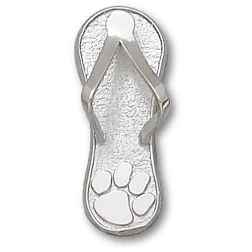Sterling Silver - Clemson Univ. Paw Flip Flop Pendant