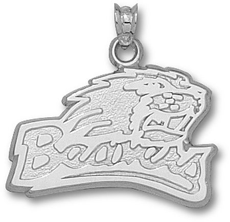 Sterling Silver Oregon State New ""Beavers"" Head Pendant
