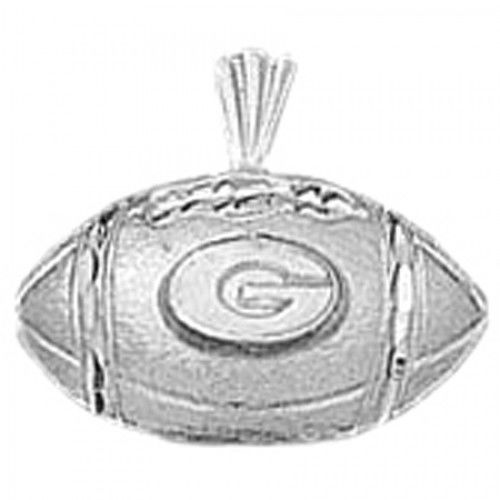 Sterling Silver - Univ. Georgia ""G"" Football Pendant