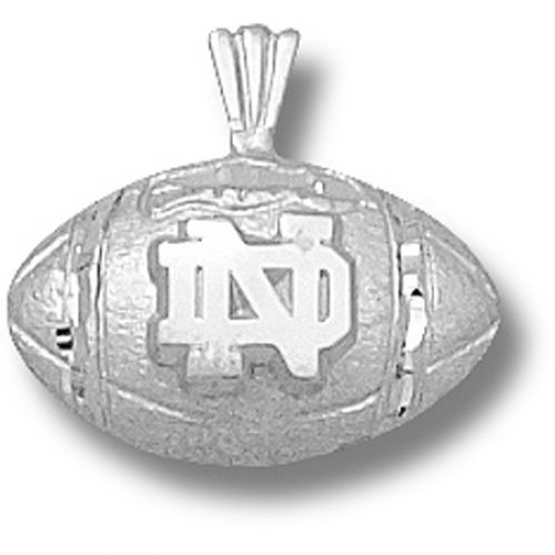 Sterling Silver - Univ Notre Dame ""Nd"" Football Pendant