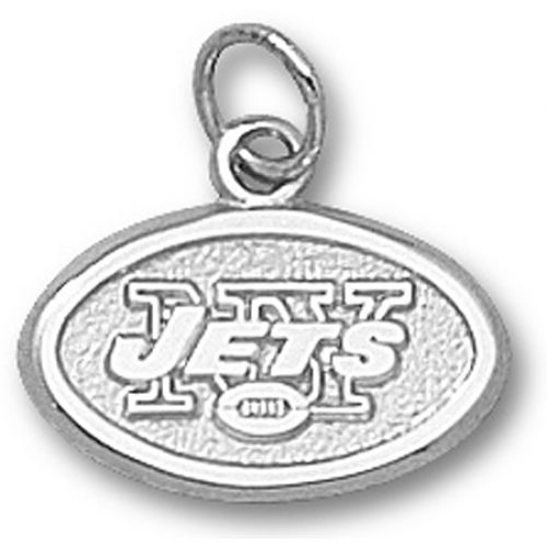Sterling Silver New York Jets Oval Logo Pendant - Nfl