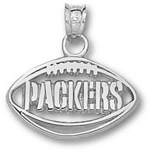 Sterling Silver Green Bay Packers Football Pendant