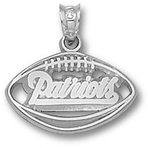 Sterling Silver New England Patriots Football Pendant