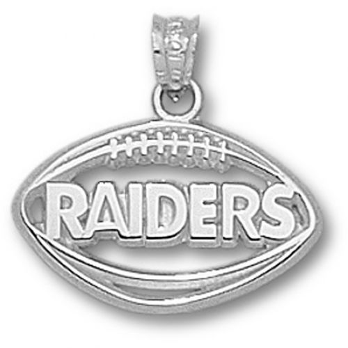 Sterling Silver Oakland Raiders Football Pendant - Nfl