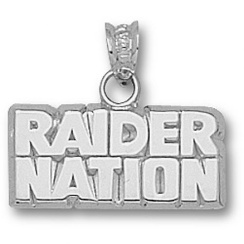 Sterling Silver Oakland Raiders ""Raider Nation"" Pendant