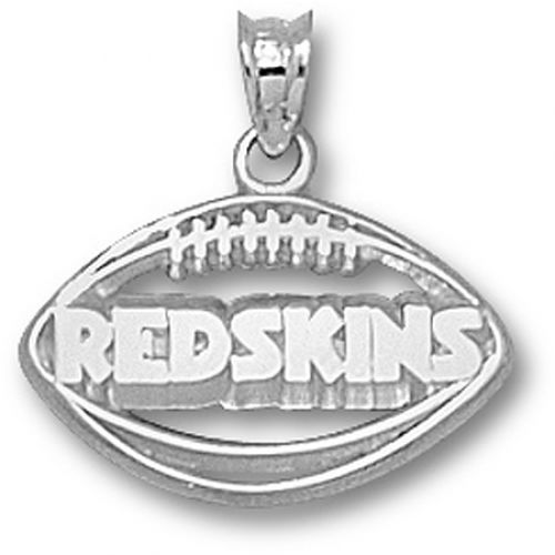 Sterling Silver Washington Redskins Football Pendant