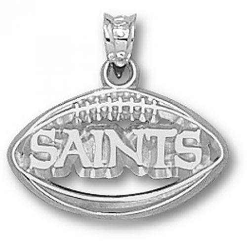 Sterling Silver New Orleans Saints Football Pendant