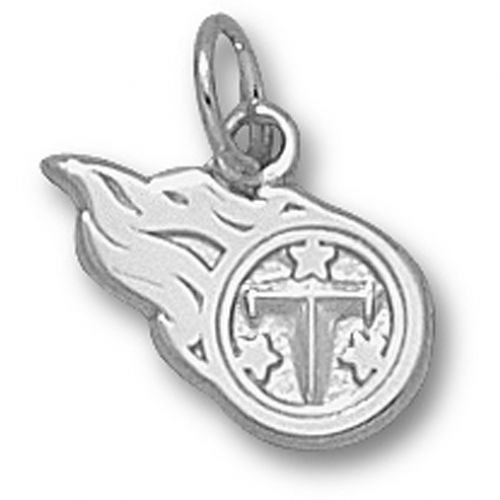 Sterling Silver Tennessee Titans Fireball Emblem Pendant
