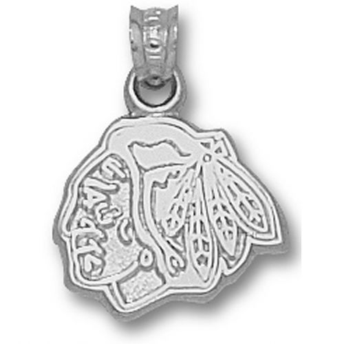 Sterling Silver Chicago Blackhawks Head Logo Pendant