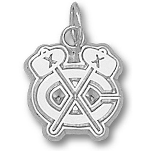 Sterling Silver Chicago Blackhawks ""C"" Logo Pendant