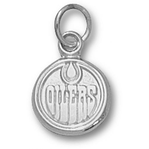 Sterling Silver Edmonton ""Oilers"" Round Logo Pendant