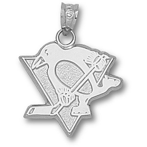 Sterling Silver Pitts Penguins Skating Penguin Pendant