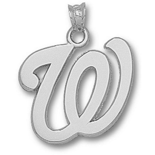 Sterling Silver Washington Nationals ""W"" Pendant