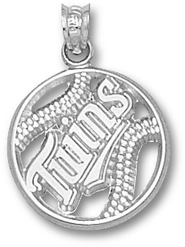Sterling Silver Minnesota Twins Baseball Pendant