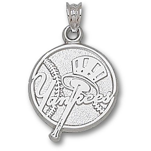 Sterling Silver New York ""Yankees"" Baseball Pendant