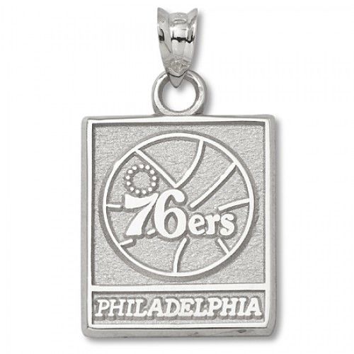 Sterling Silver Philadelphia 76ers New Logo Pendant