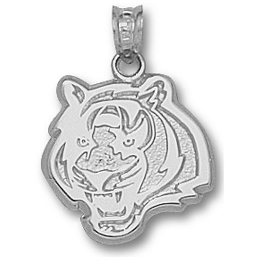 Sterling Silver Cincinnati Bengals Head Pendant New