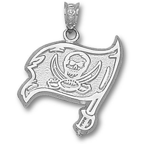 Nfl - Sterling Silver Tampa Bay Buccaneers Flag Pendant