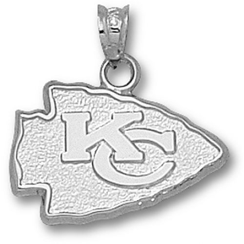 Sterling Silver Kansas City Chiefs ""Kc"" Logo Pendant