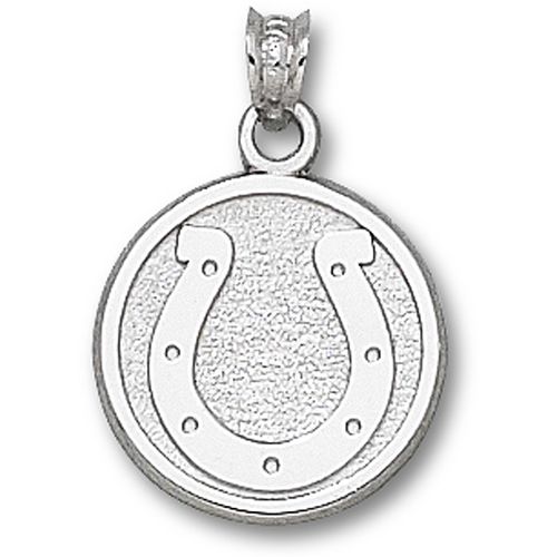 925 Silver Indianapolis Colts Round Horseshoe Pendant