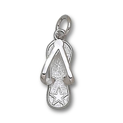 Sterling Silver Dallas Cowboys Star Flip Flop Pendant