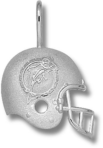 Nfl - Sterling Silver Miami Dolphins Helmet Pendant