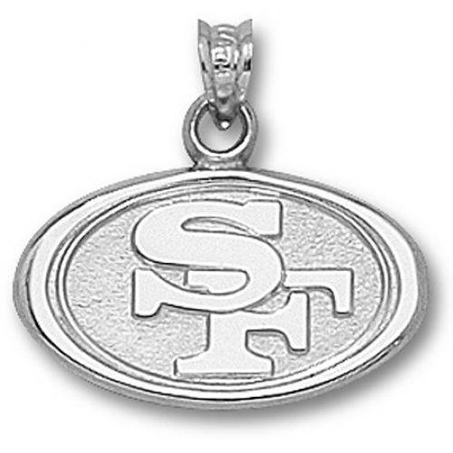 Sterling Silver San Francisco 49ers Oval Logo Pendant