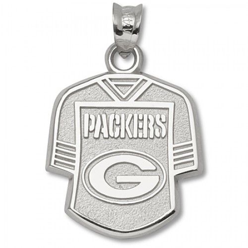Nfl Sterling Silver Green Bay ""Packers"" Jersey Pendant